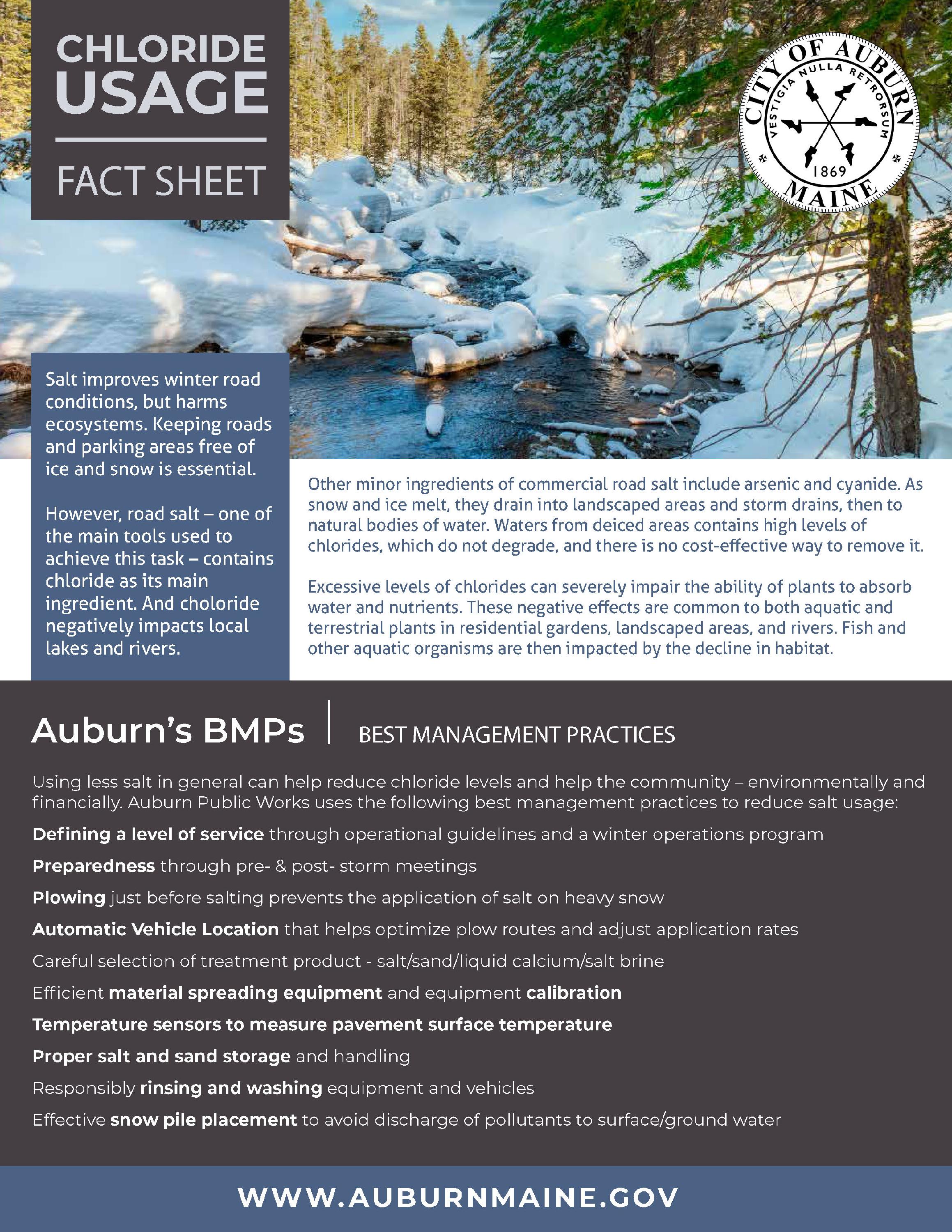 COA Chloride Usage Fact Sheet